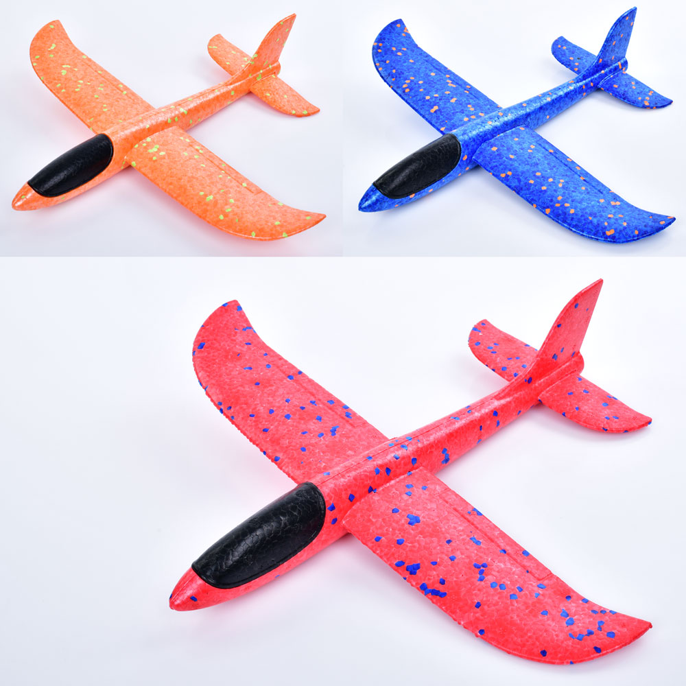Літак 35 (150шт) 32см, пінопласт, мікс кольорів, у пакеті, 9-34-4см