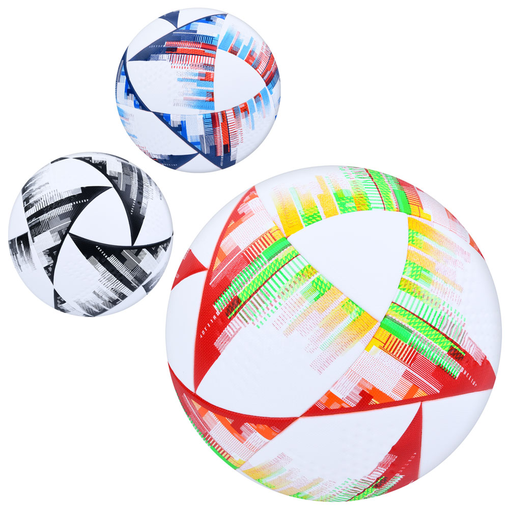 М'яч футбольний MS 3810 (12шт) розмір5, TPU, 400-420г, ламінований, 3 кольори, в пакеті