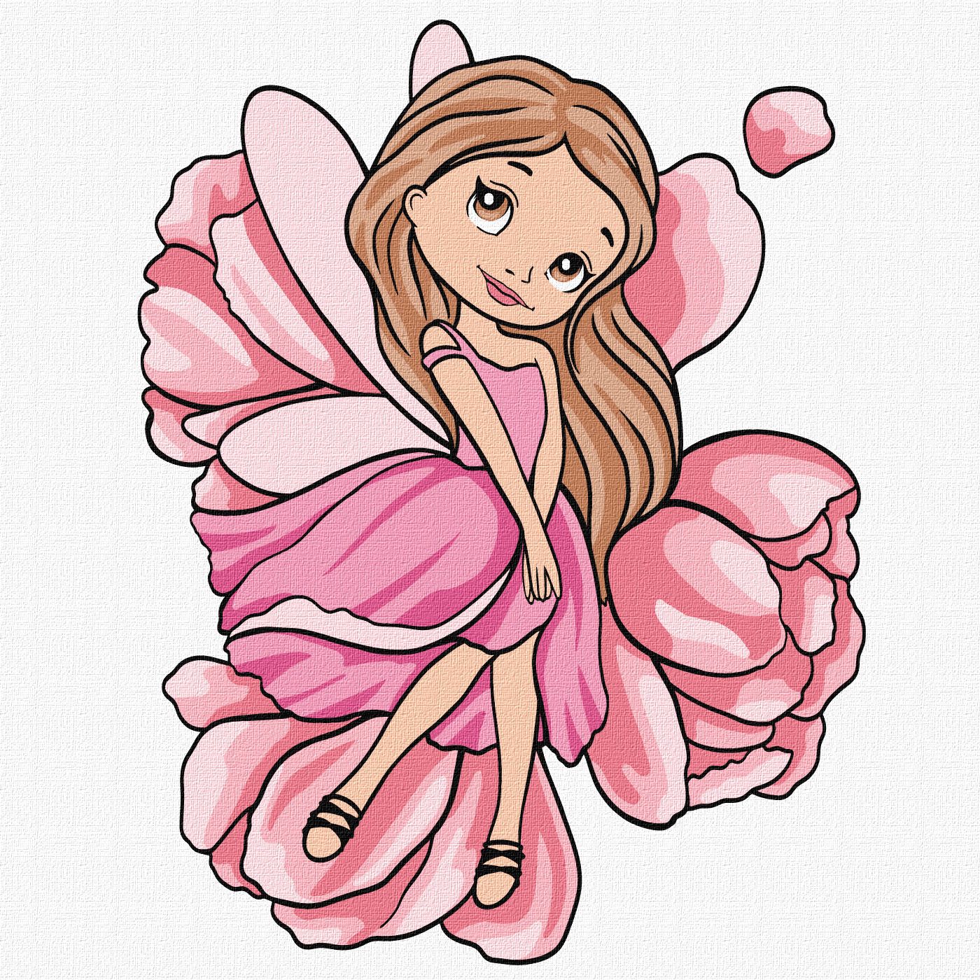 Картина по номерах для дітей Сором'язлива чарівниця" 25х25см  KHO6151"