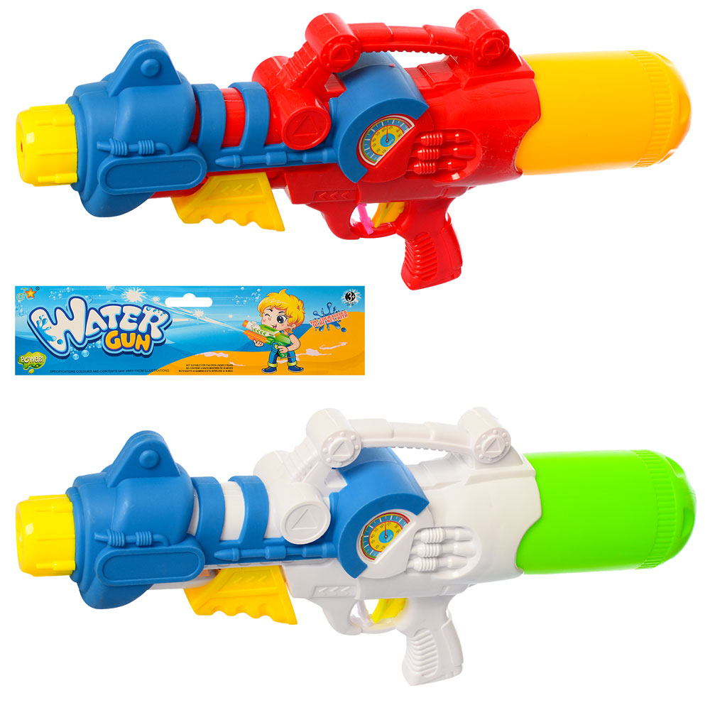 Водяний автомат M 5857 (24шт) помпа, розмір великий, 49см, 2 кольори, в кульку, 25,5-55-8см